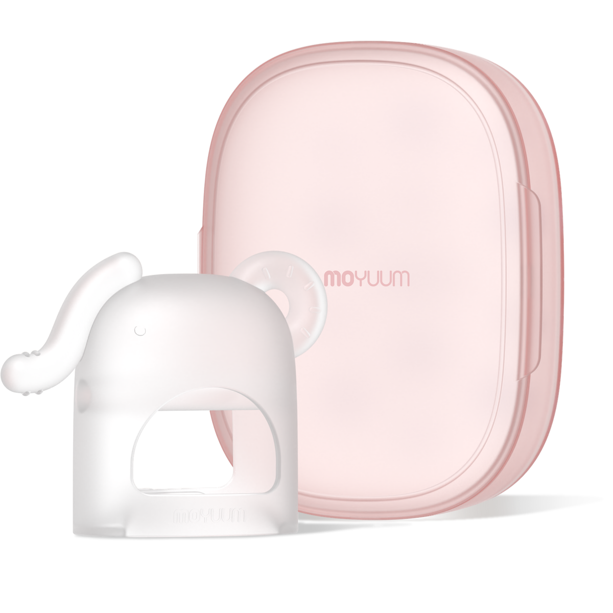 MOYUUM - Platinum Silicone Elephant Baby Teether w/case