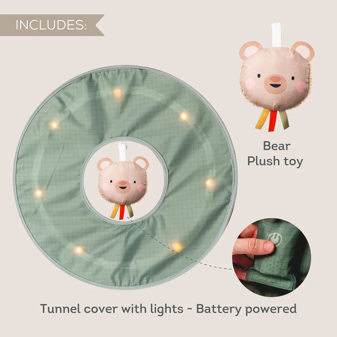 TAF TOYS 閃爍夜光爬行隧道
