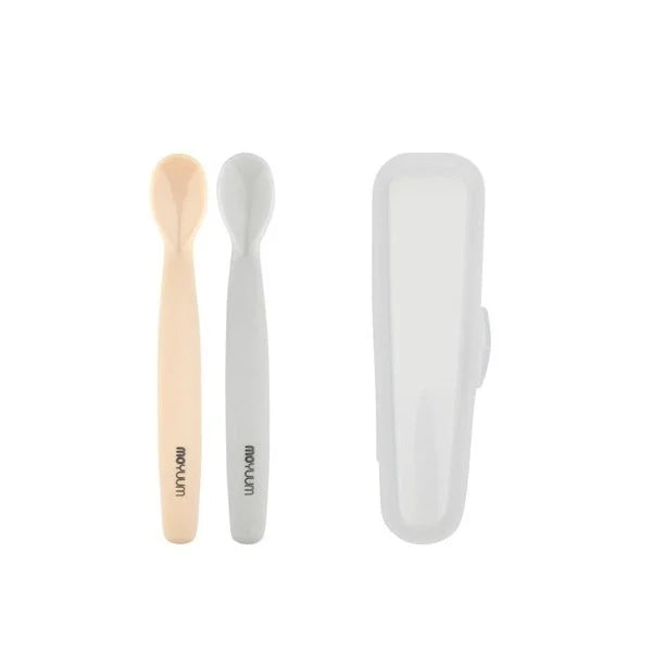 Moyuum Platinum Silicone Baby Food Spoon W/Case Set