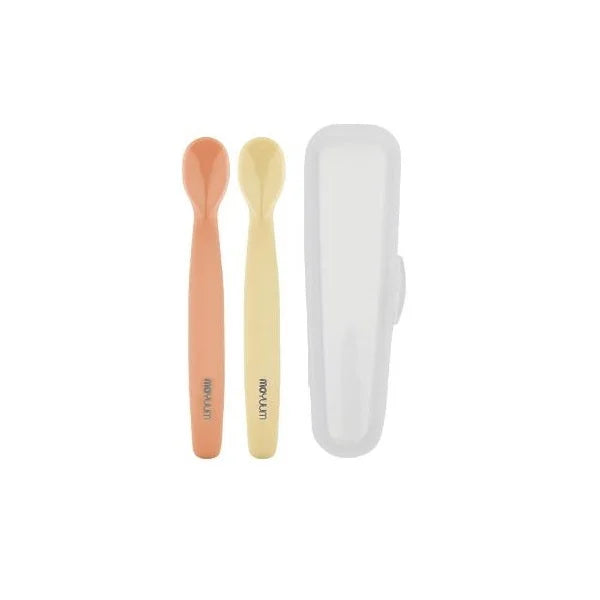 Moyuum Platinum Silicone Baby Food Spoon W/Case Set