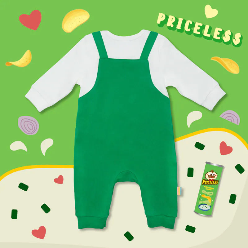OMYMONSTER Priceless Baby Faux Two-Piece Jumpsuit