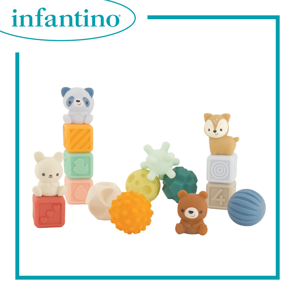 Infantino 多種質感玩偶套裝