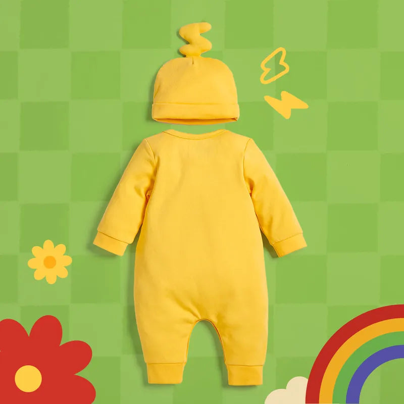 OMYMONSTER Cutie Baby Mini Boss Jumpsuit With Hat