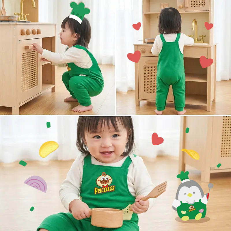 OMYMONSTER Priceless Baby Faux Two-Piece Jumpsuit
