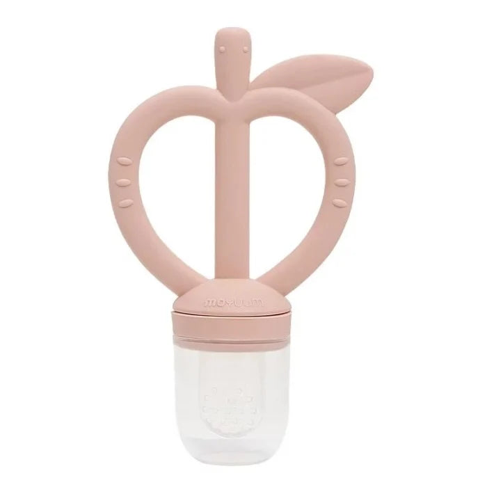 MOYUUM - Platinum Silicone Apple Baby Teether & Fruit Net Set