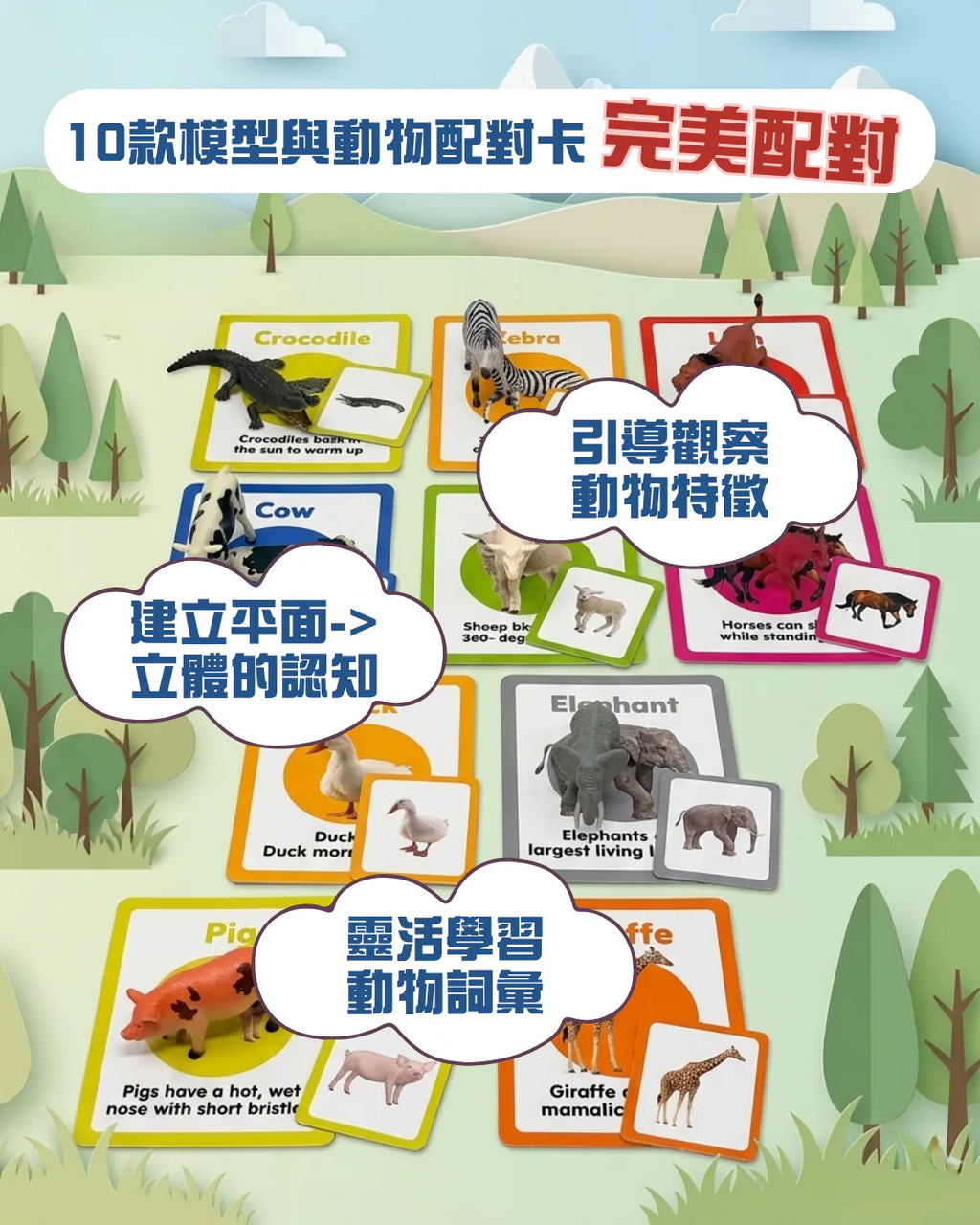 Curios®️野生農場動物模型 (一筒10隻)