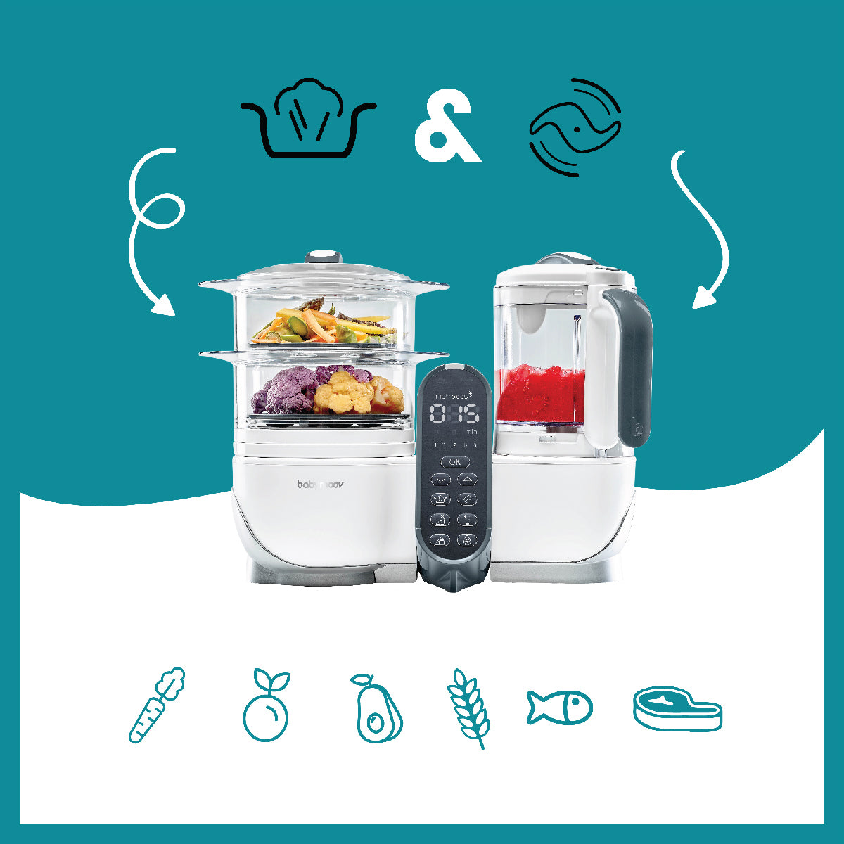 Babymoov Nutribaby(+) 6-in-1 Multi-purpose Baby Food Processor