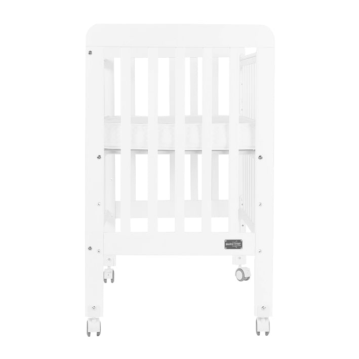 Baby Star Medi Baby Cot with 3" Mattress - White / New Zealand Pine