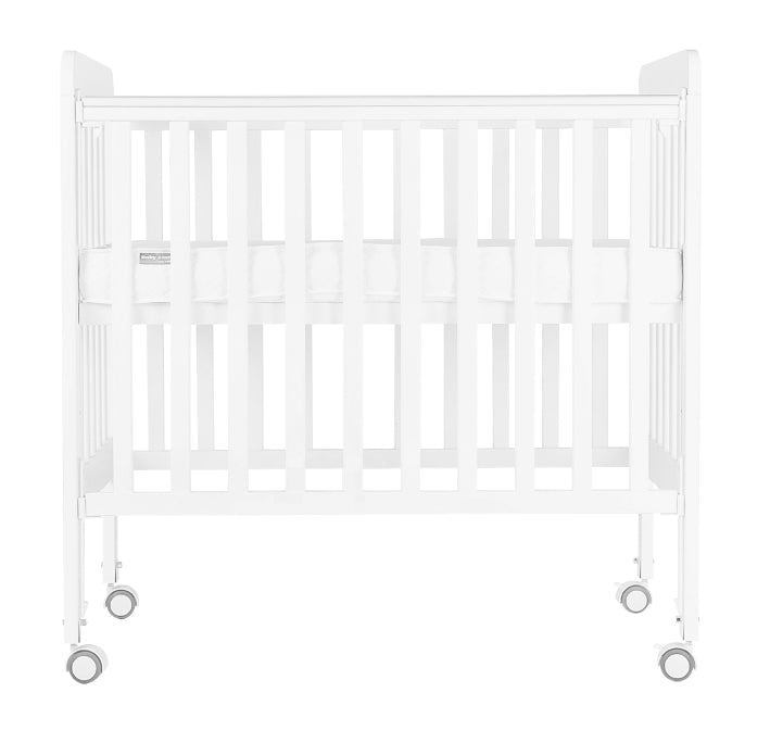 Baby Star Medi Baby Cot with 3" Mattress - White / New Zealand Pine