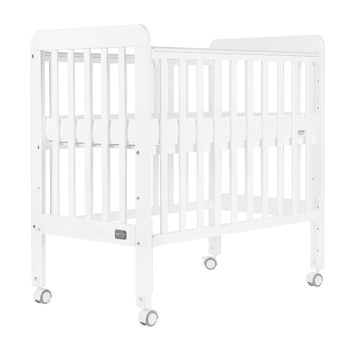 Baby Star Medi Baby Cot with 3" Mattress - White / New Zealand Pine