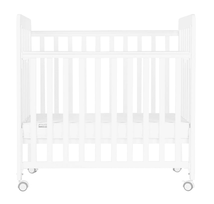 Baby Star Medi Baby Cot with 3" Mattress - White / New Zealand Pine
