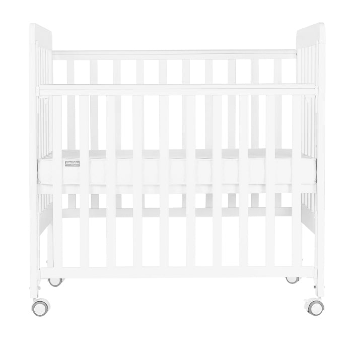 Baby Star Medi Baby Cot with 3" Mattress - White / New Zealand Pine