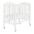 Baby Star Easi Foldable Baby Cot with 2" Mattress - White / New Zealand Pine