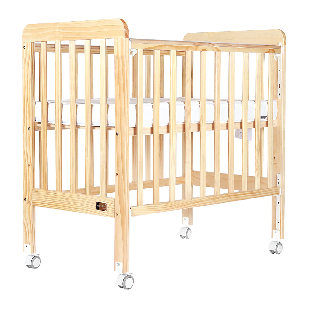 Baby Star Medi Baby Cot with 3" Mattress - Natural / New Zealand Pine