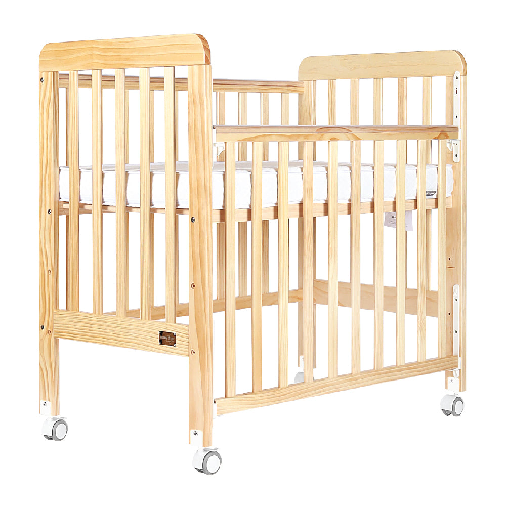 Baby Star Medi Baby Cot with 3" Mattress - Natural / New Zealand Pine