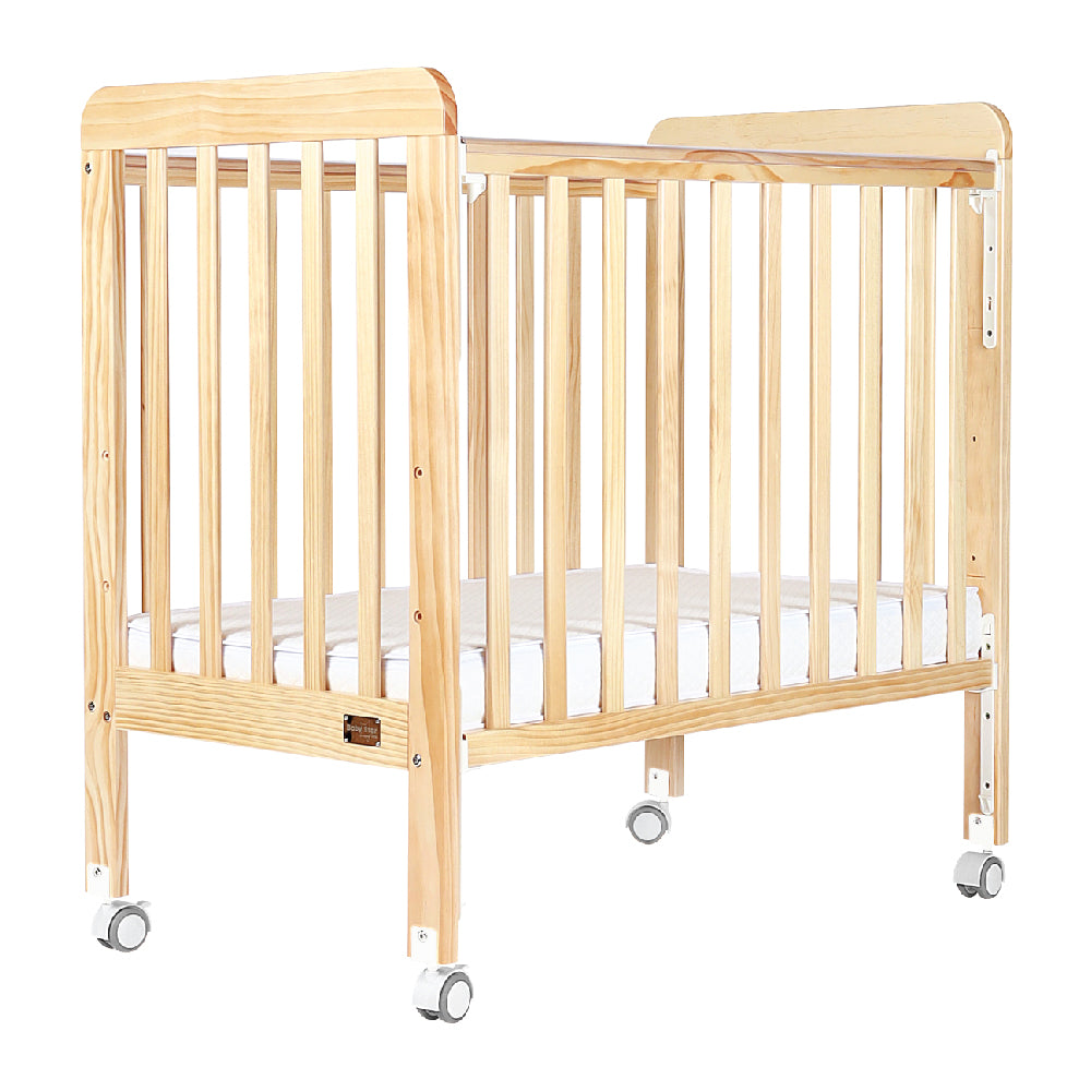 Baby Star Medi Baby Cot with 3" Mattress - Natural / New Zealand Pine