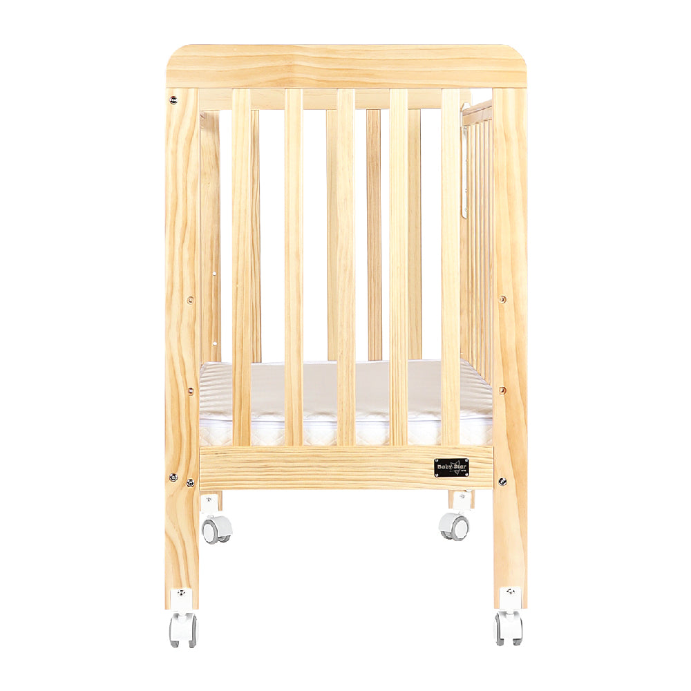 Baby Star Medi Baby Cot with 3" Mattress - Natural / New Zealand Pine