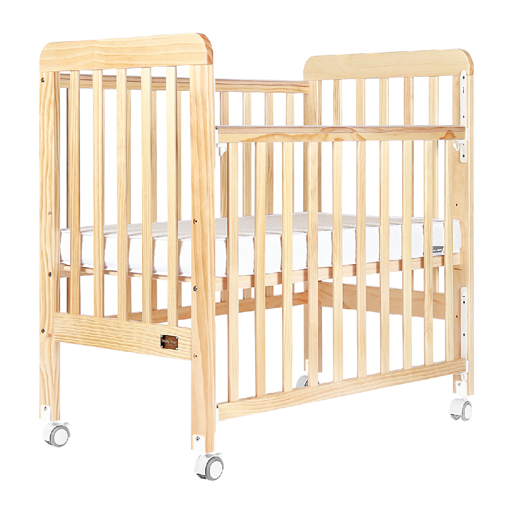 Baby Star Medi Baby Cot with 3" Mattress - Natural / New Zealand Pine