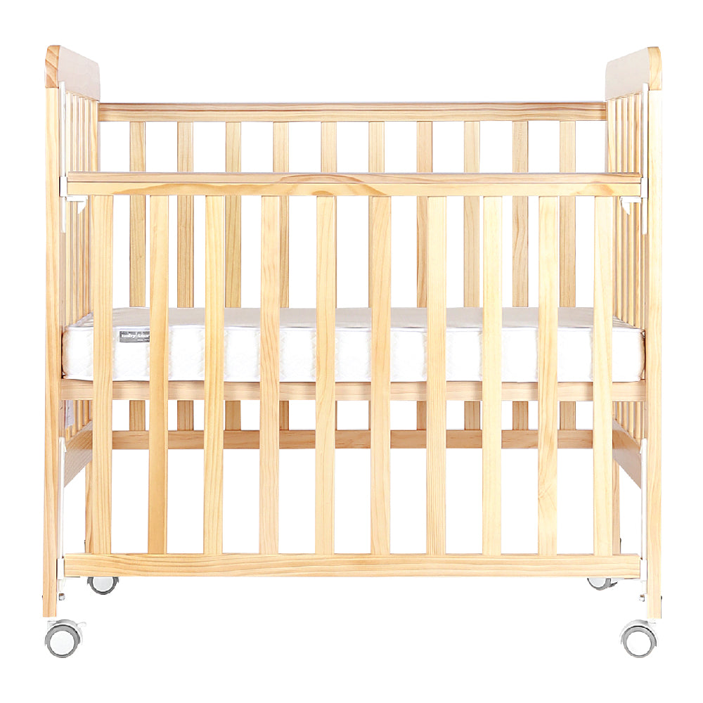 Baby Star Medi Baby Cot with 3" Mattress - Natural / New Zealand Pine