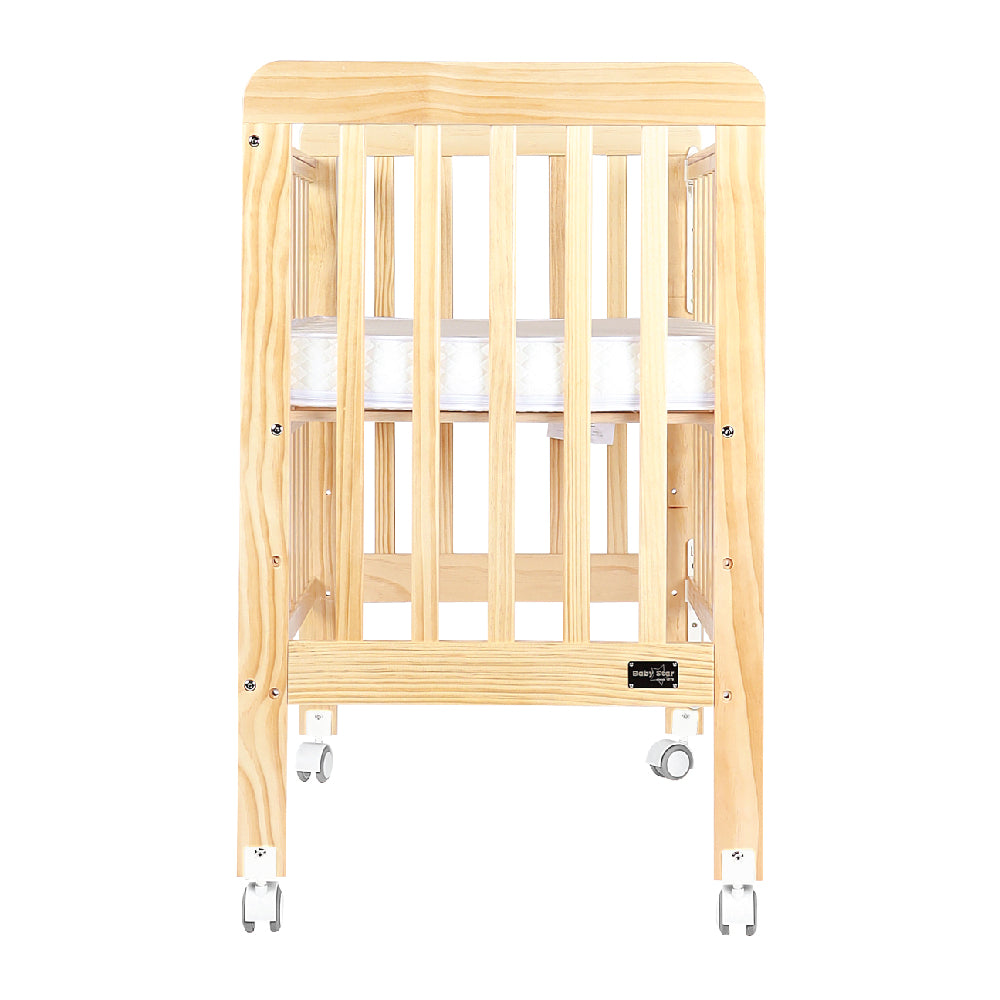 Baby Star Medi Baby Cot with 3" Mattress - Natural / New Zealand Pine