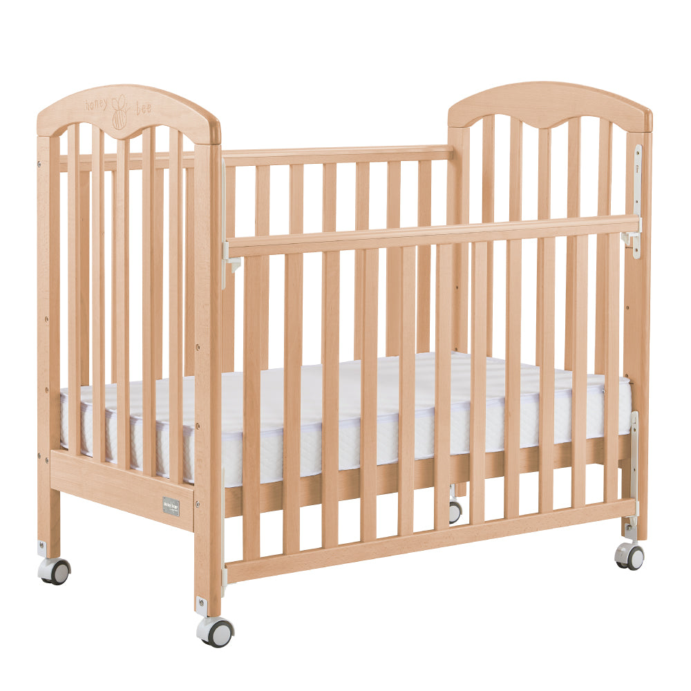 Baby Star Cozzi Baby Cot with 4" Mattress - Natural / European Beech