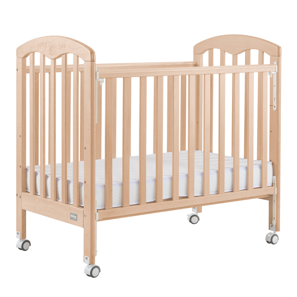 Baby Star Cozzi Baby Cot with 4" Mattress - Natural / European Beech
