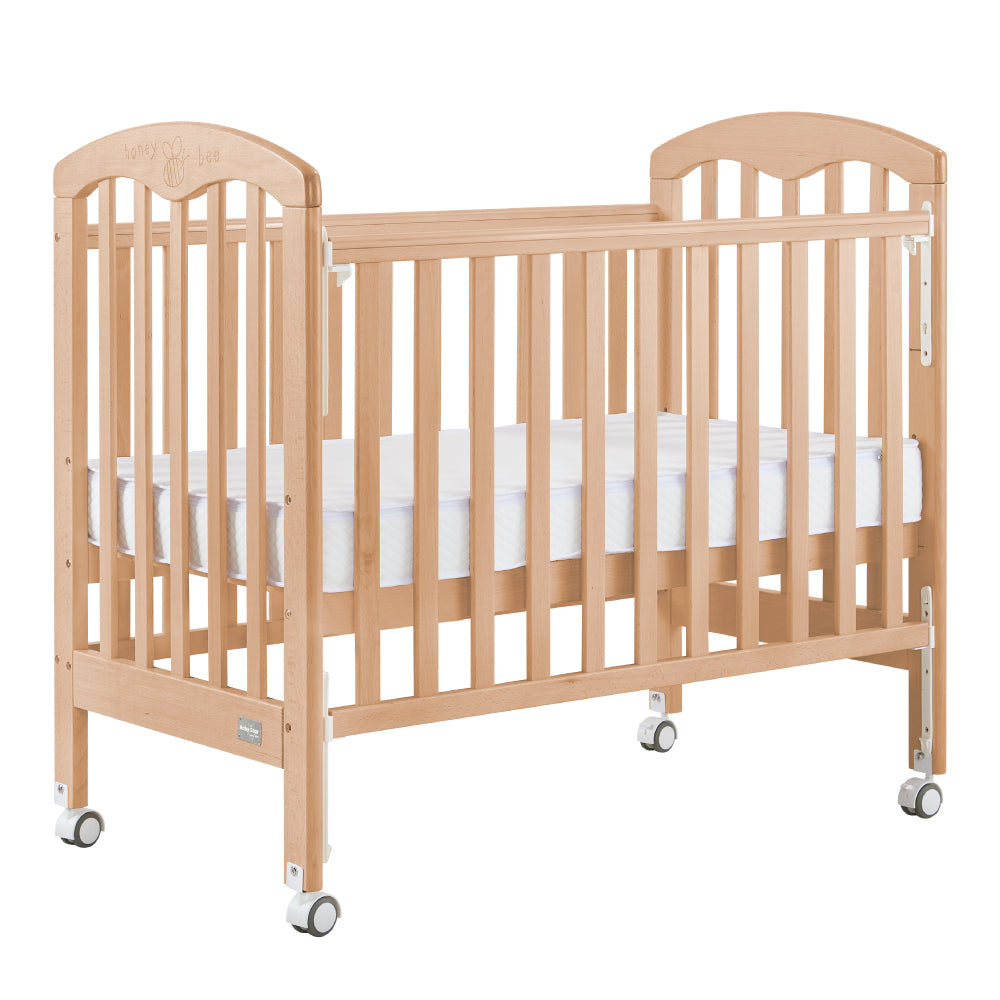 Baby Star Cozzi Baby Cot with 4" Mattress - Natural / European Beech