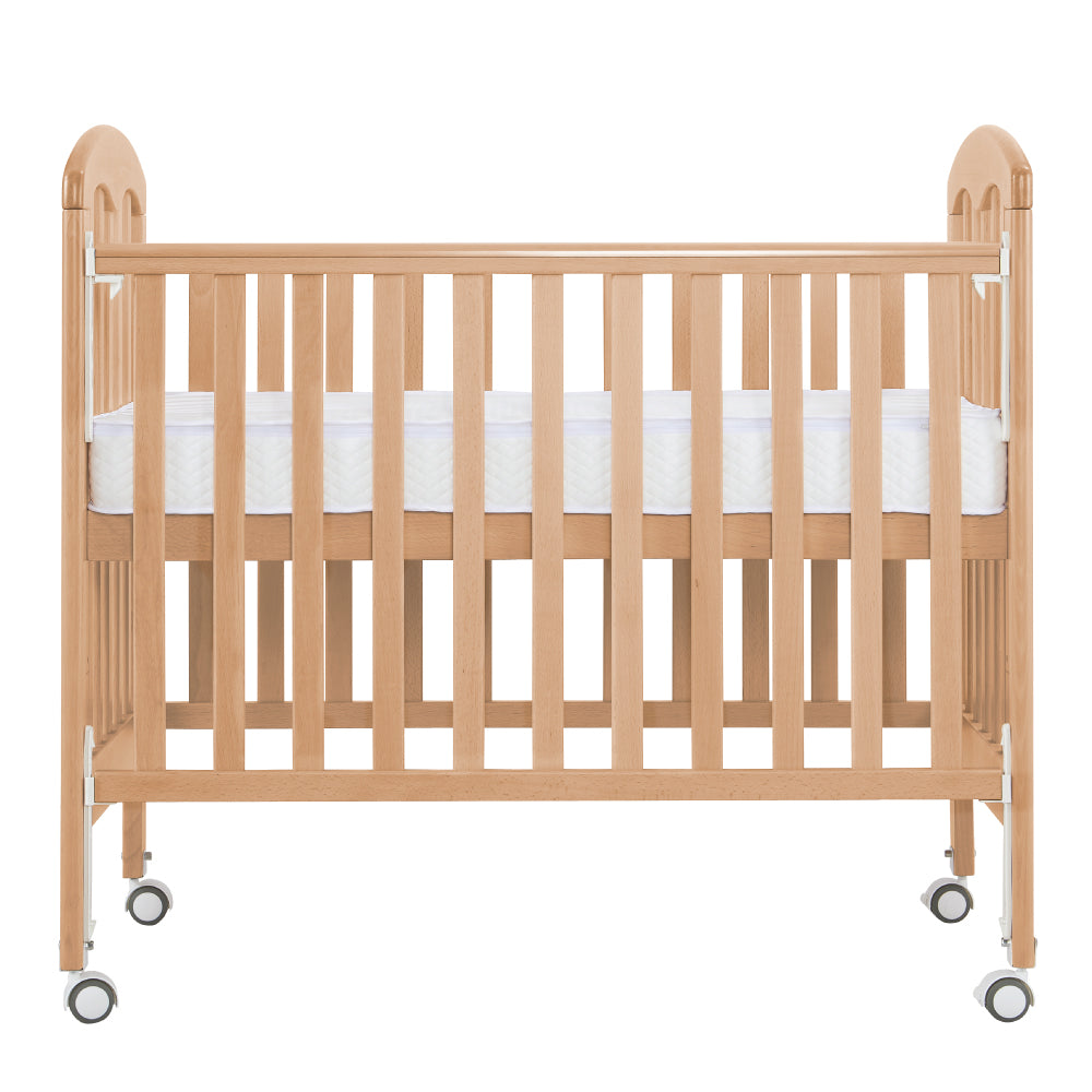 Baby Star Cozzi Baby Cot with 4" Mattress - Natural / European Beech