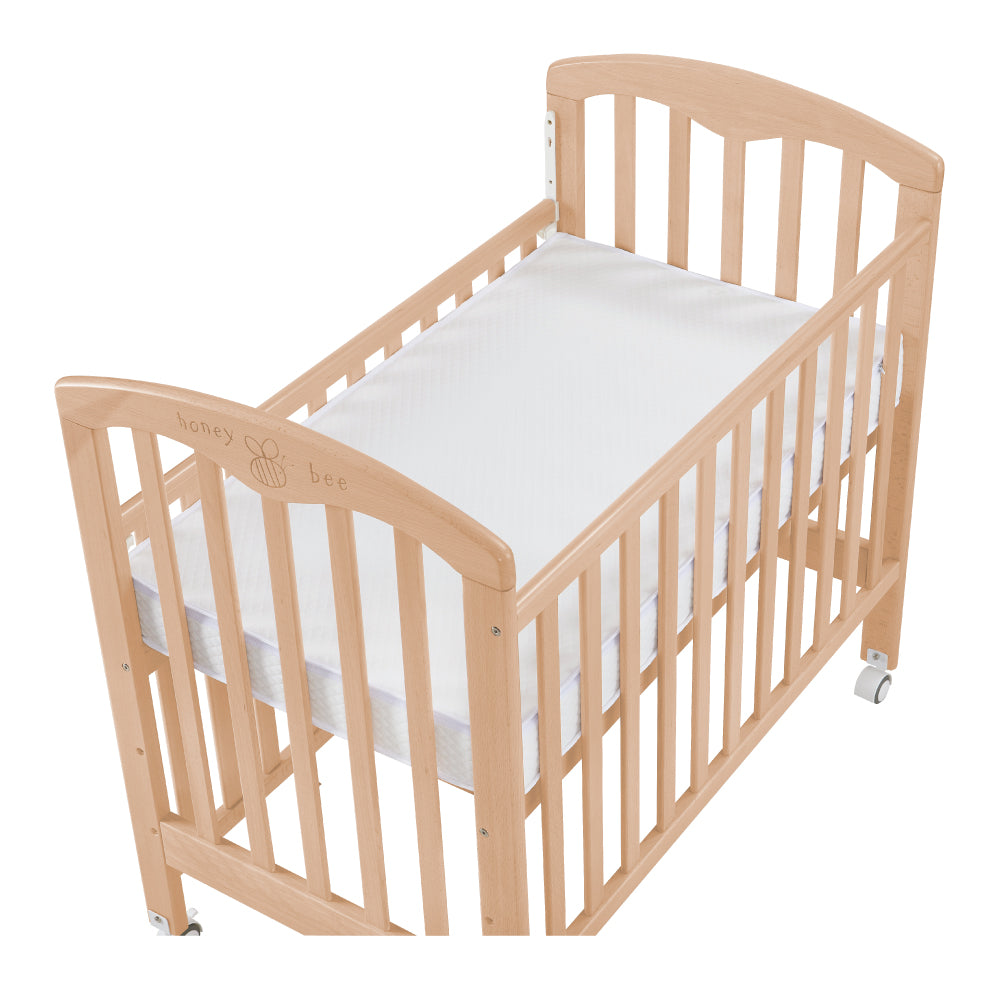 Baby Star Cozzi Baby Cot with 4" Mattress - Natural / European Beech