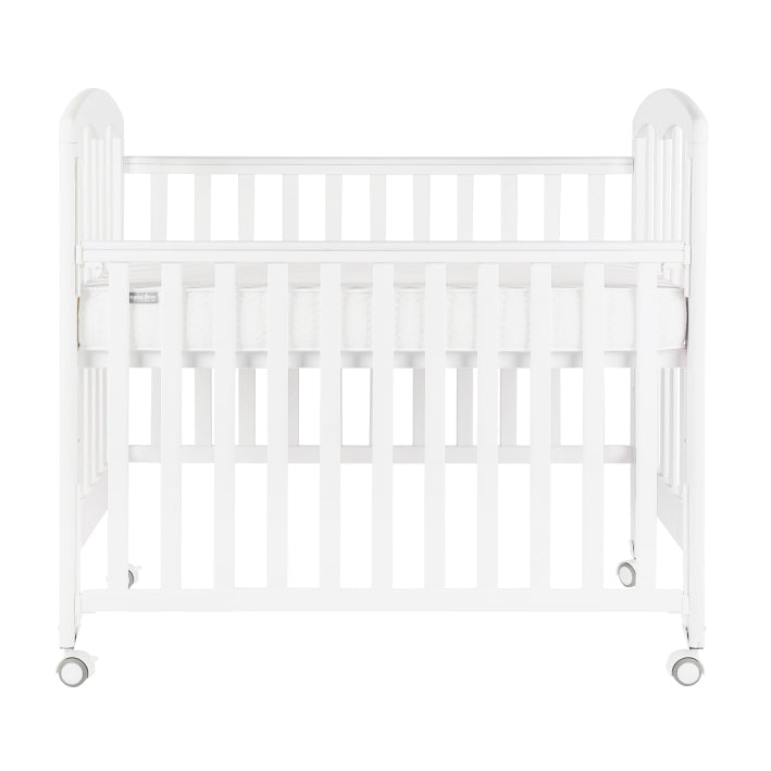 Baby Star Cozzi+ Baby Cot (Toddler Bed) with 4" Mattress - White / European Beech