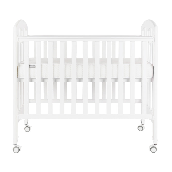 Baby Star Cozzi Baby Cot with 4" Mattress - White / European Beech