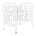 Baby Star Cozzi Baby Cot with 4" Mattress - White / European Beech