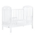 Baby Star Cozzi+ Baby Cot (Toddler Bed) with 4" Mattress - White / European Beech