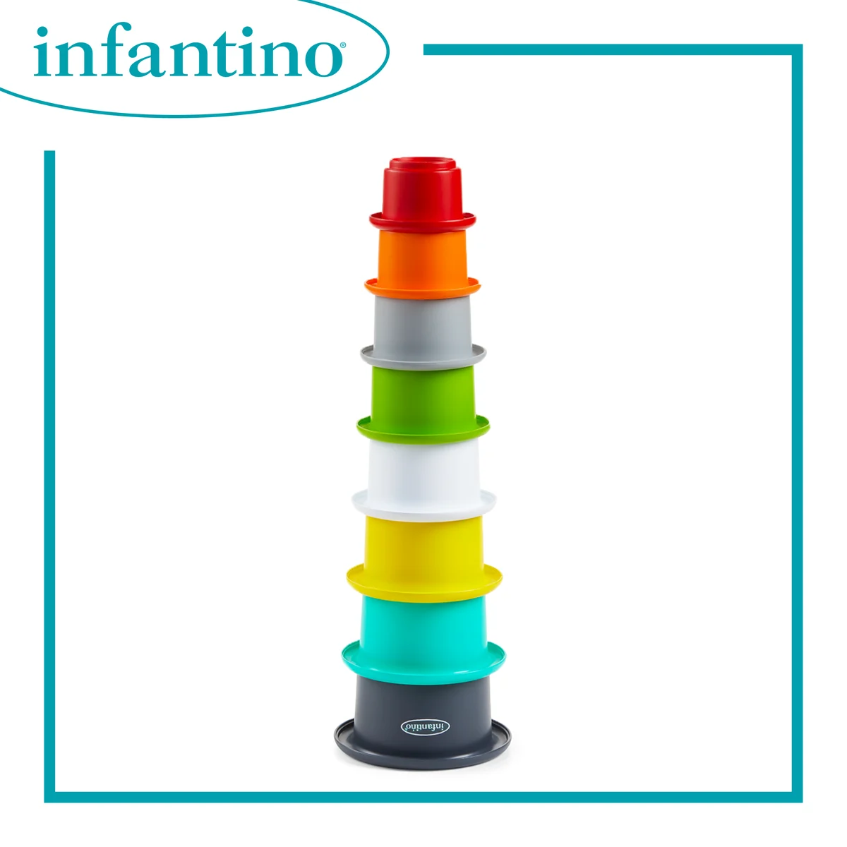 Infantino 彩虹疊疊杯