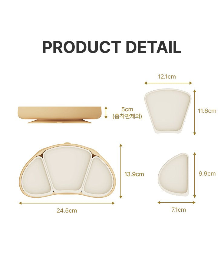 Moyuum Premium Silicone Suction Plate (3-compartment)