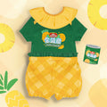 OMYMONSTER Golden Pineapple Short-Sleeve Set with Hat