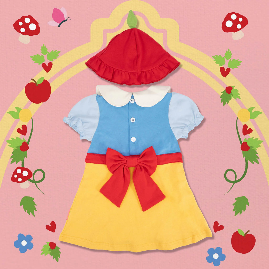 OMYMONSTER Princess Apple Short-Sleeve Bodysuit With Hat