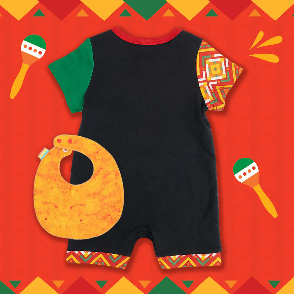 OMYMONSTER Charm B Short-Sleeve Jumpsuit with Bib