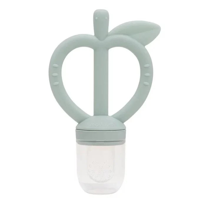 MOYUUM - Platinum Silicone Apple Baby Teether & Fruit Net Set