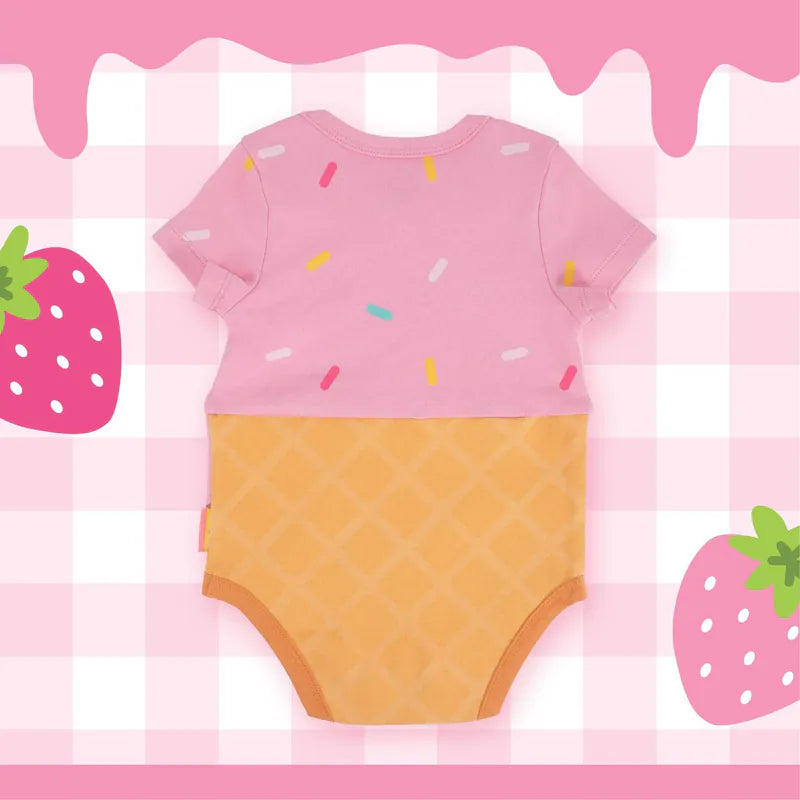 OMYMONSTER Berry Cute Baby Short-Sleeve Bodysuit