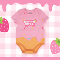 OMYMONSTER Berry Cute Baby Short-Sleeve Bodysuit