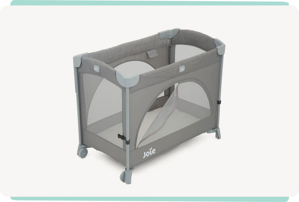 Baby Star Cozzi+ Baby Cot (Toddler Bed) with 4" Mattress - White / European Beech
