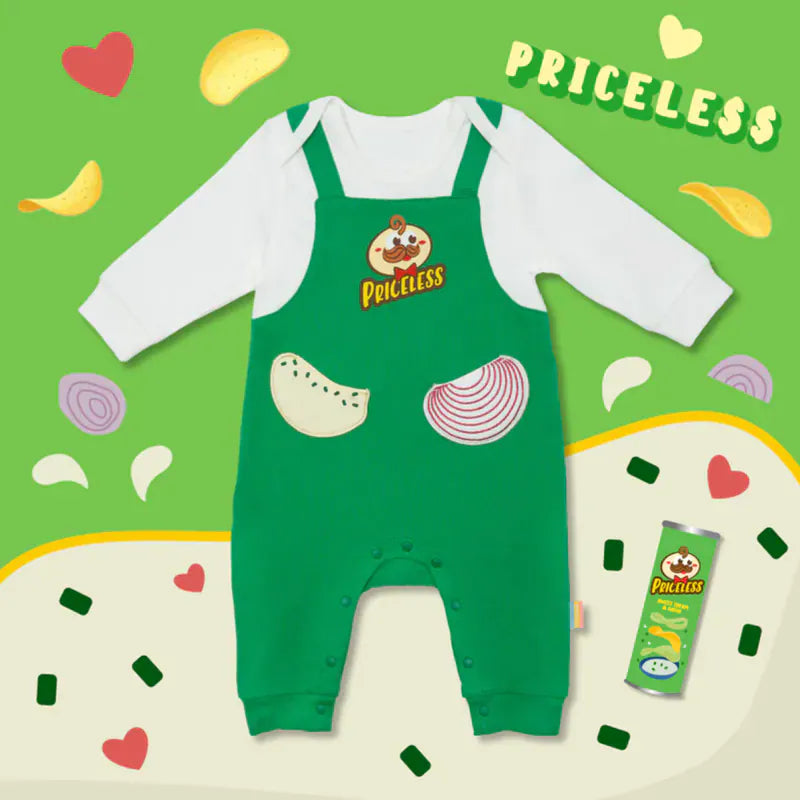 OMYMONSTER Priceless Baby Faux Two-Piece Jumpsuit